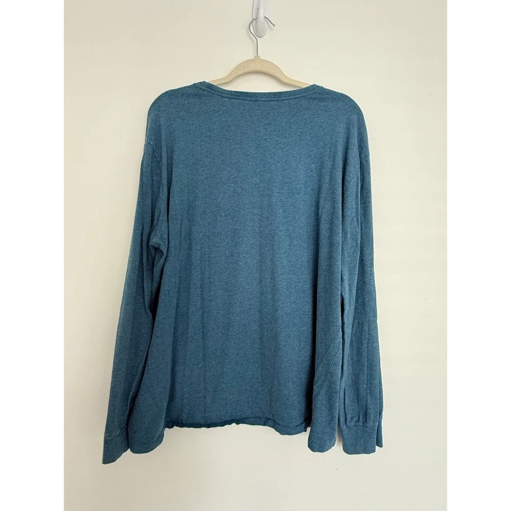 Polo Ralph Lauren Men's Long Sleeve Crewneck T-Shirt  Blue XXL 100% Cotton